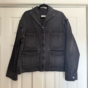 James St Co Black Denim Cargo Jacket